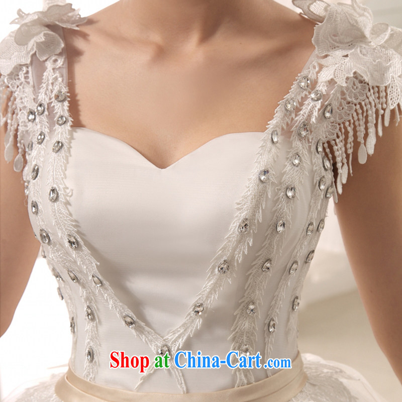 In accordance with the preceding yarn new paragraph to align wedding 2015 double-shoulder wedding dresses antique palace sweet Princess double-shoulder strap lace-flow, bridal wedding white. size is not final, Yong Yan close to, and on-line shopping