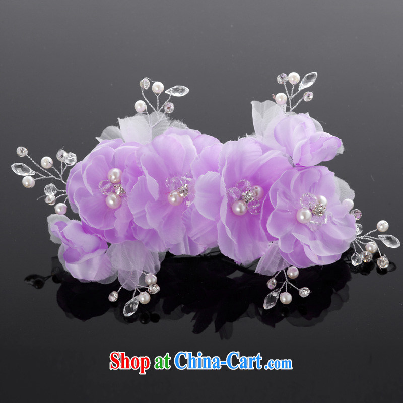 MSLover crystal wedding accessories wedding dresses and ornaments HAIR ACCESSORIES bridal and flower ornaments TH 130,737 light purple
