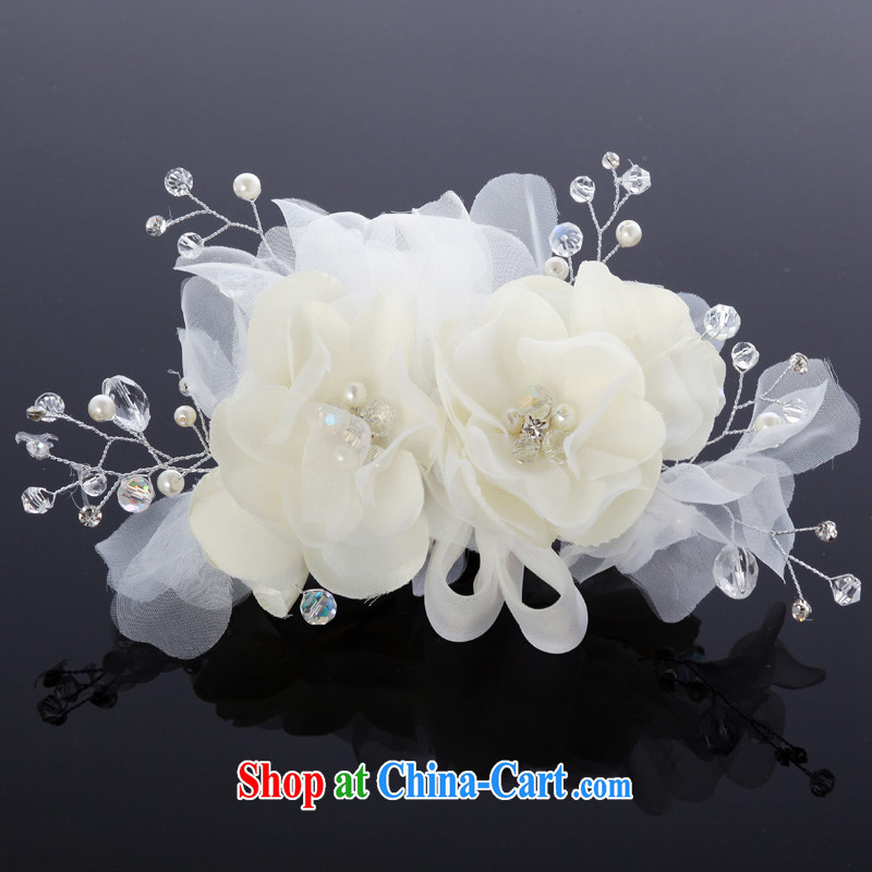 MSLover flash drill Web yarn bridal wedding accessories and ornaments hair accessories bridal and flower ornaments TH 130,721 white