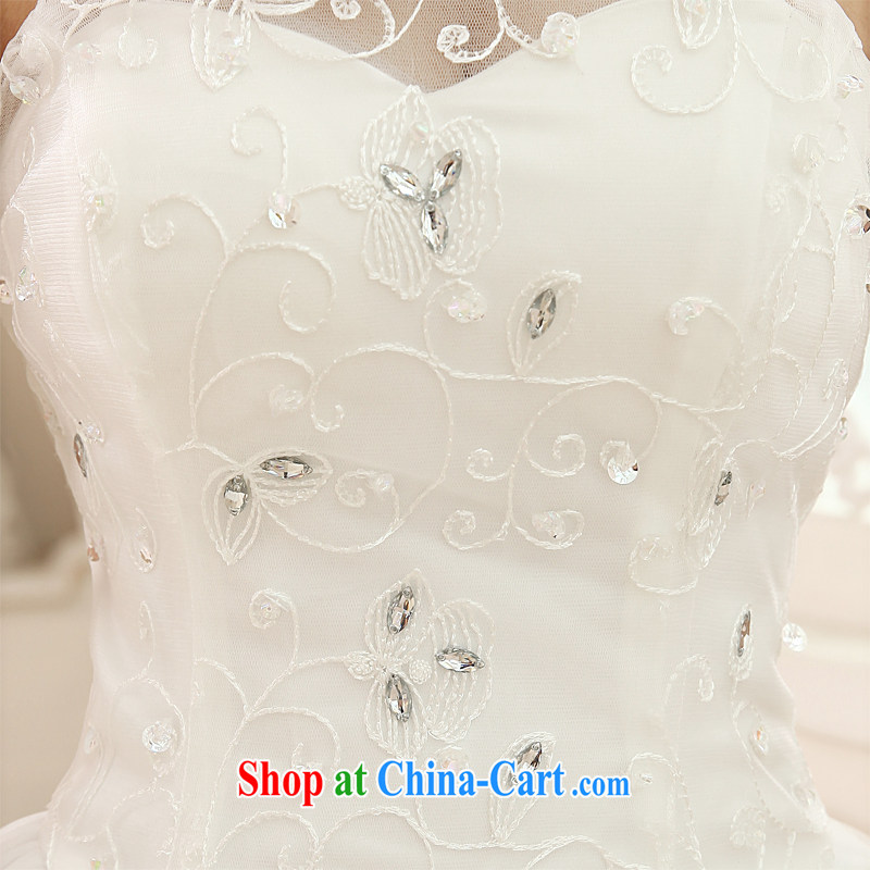 Honeymoon bridal wedding dresses 2015 new Korean flower parquet drill mount also wedding with Princess tie wedding summer wedding M, Honeymoon bridal, shopping on the Internet