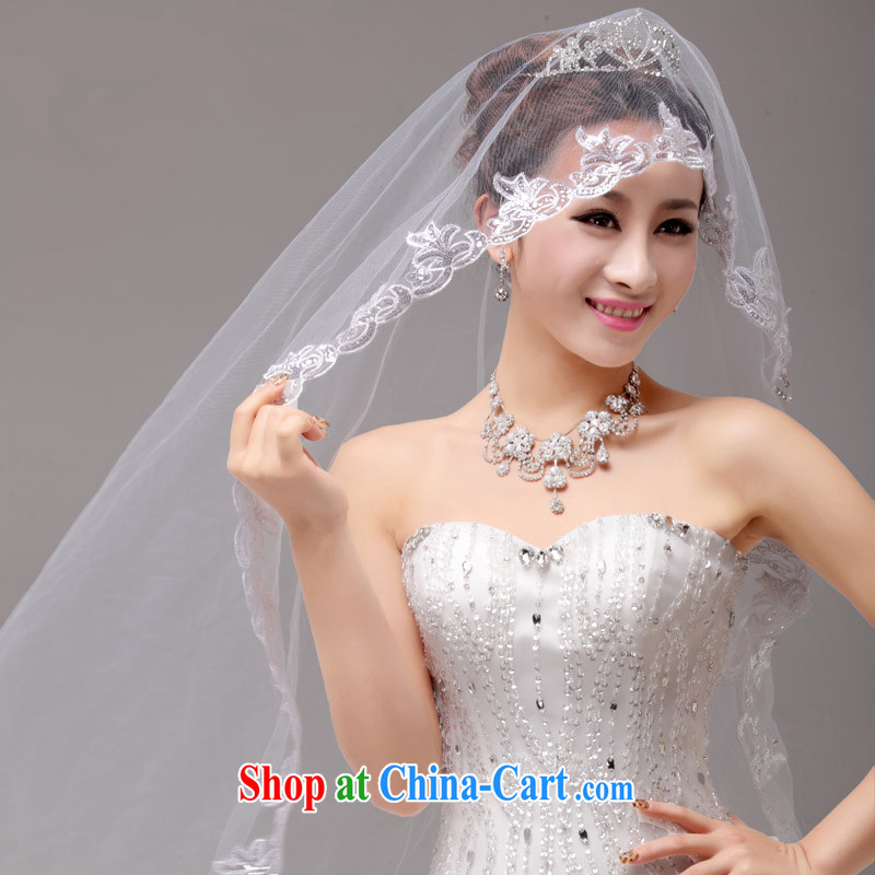 MSLover on-chip lace single layer 1.5 M wedding dresses accessories marriages and yarn styling yarn TS 131,116 white