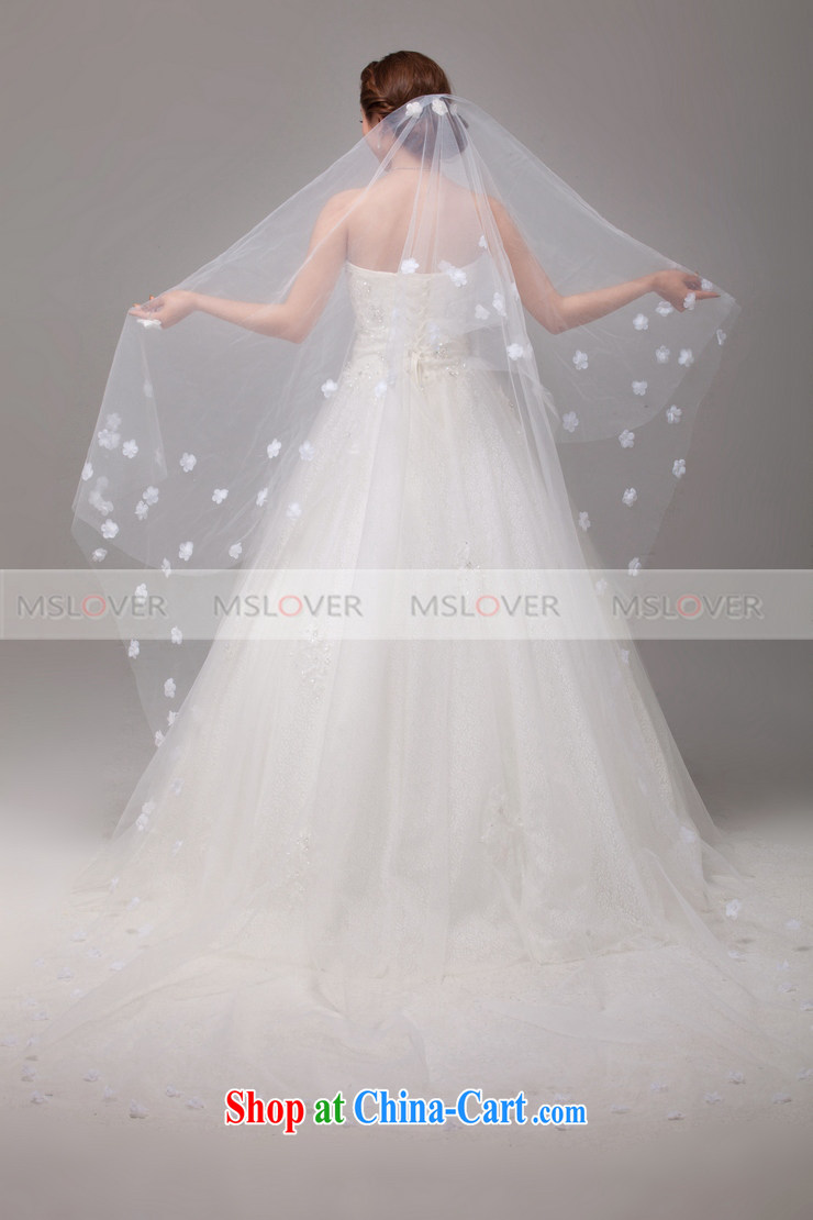 MSLover romantic flowers 2.5M single layer wedding dresses accessories marriages and long yarn tail and legal TS 131,123 white pictures, price, brand platters! Elections are good character, the national distribution, so why buy now enjoy more preferential! Health