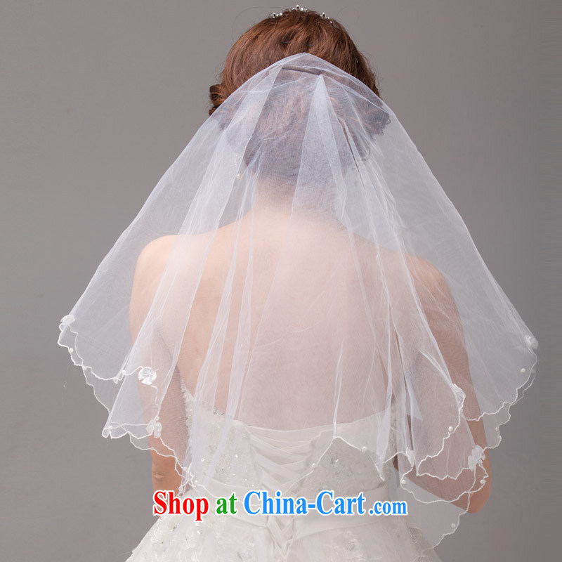 MSLover single layer 1.5 M wedding dresses accessories marriages and yarn comfortable, lightweight short veil TS 131,120 m White, name, Elizabeth (MSLOVER), shopping on the Internet