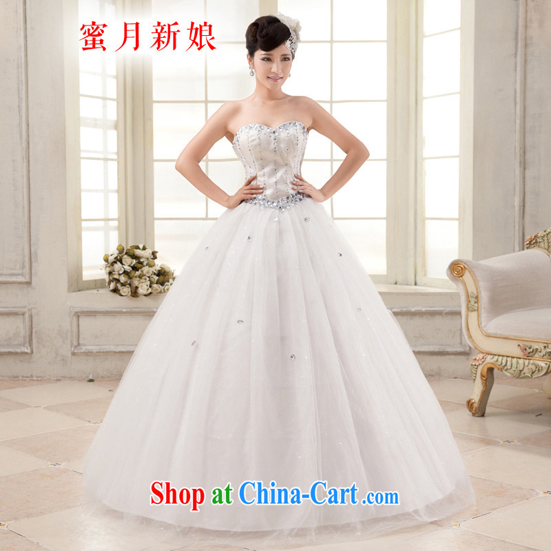 Honeymoon bridal wedding dresses 2015 new Korean wood drill wiped chest wedding band Princess wedding white XXL