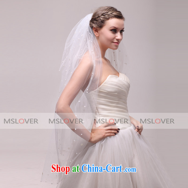MSLover elegant double row Pearl 1.5M 4-Layer wedding dresses accessories bridal wedding head-dress, ornaments and yarn TS 121,143 m White, name, Mona Lisa (MSLOVER), online shopping