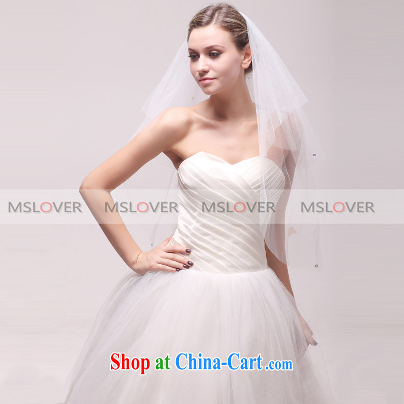 MSLover butterfly land on-chip 1.2 M layer 2 wedding dresses accessories bridal wedding head-dress, ornaments and yarn TS 121,137 m White, name, Mona Lisa (MSLOVER), online shopping