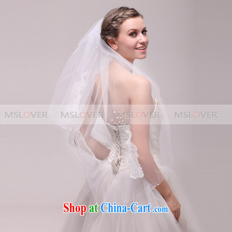 MSLover 1M double wedding dresses accessories bridal wedding head-dress, ornaments and yarn TS 121,129 m White, name, Mona Lisa (MSLOVER), shopping on the Internet