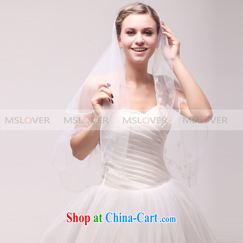 MSLover 1.5 M single layer lace wedding dresses accessories bridal wedding head-dress, ornaments and yarn TS 121,116 m White, name, Elizabeth (MSLOVER), shopping on the Internet