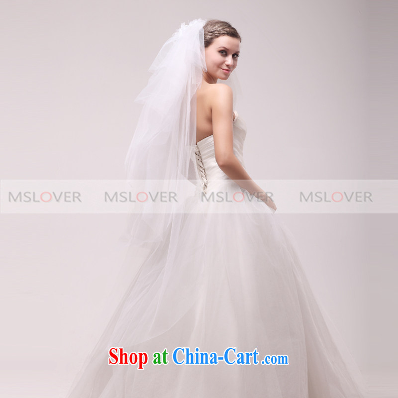 100 MSLover A 1.5 M 6-Layer wedding dresses accessories marriages and trim the trim long head yarn TS 121,113 m White, name, Mona Lisa (MSLOVER), online shopping