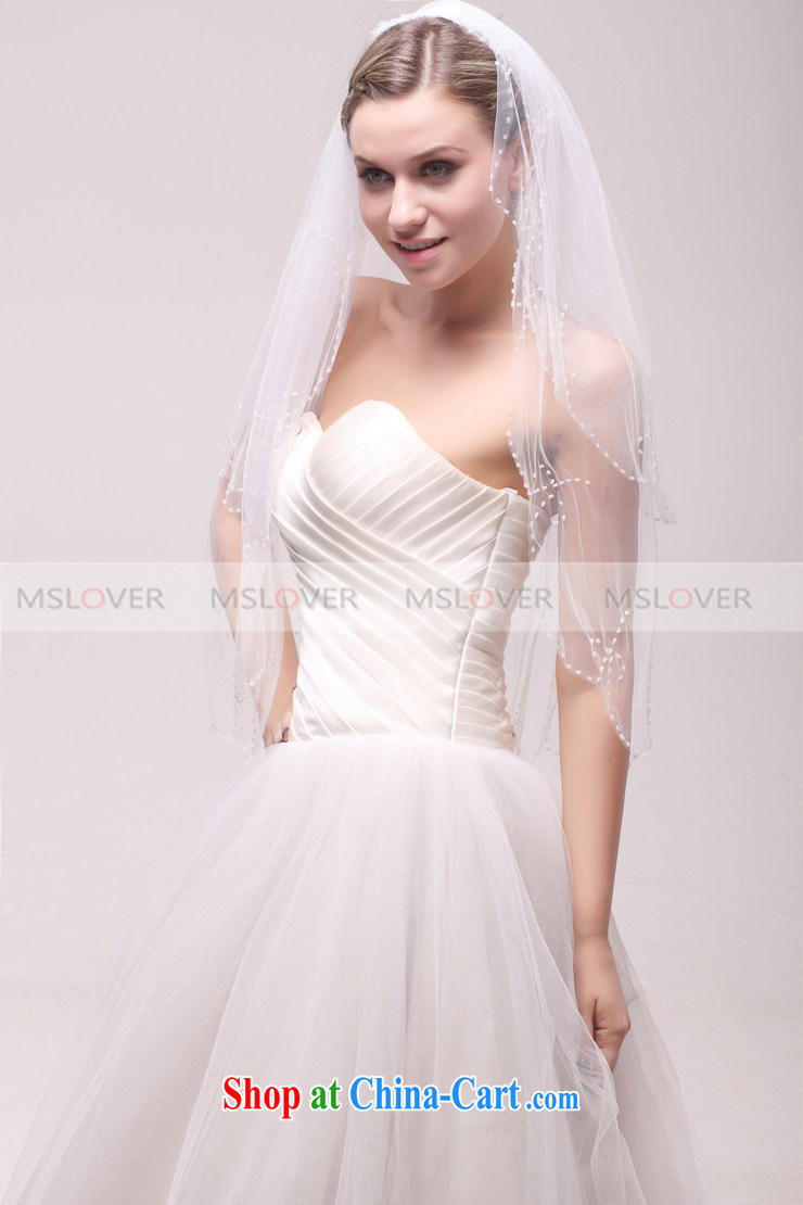 Staples MSLover Pearl wavy edge 0.8 M double wedding dresses accessories bridal wedding head-dress, ornaments and yarn TS 120,343 white pictures, price, brand platters! Elections are good character, the national distribution, so why buy now enjoy more preferential! Health
