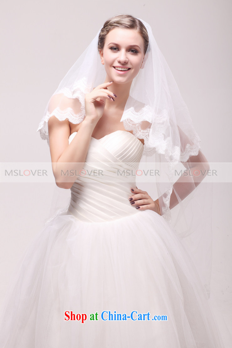 MSLover lace wavy edge 1.1 M double wedding dresses accessories bridal wedding head-dress, ornaments and yarn TS 120,345 white pictures, price, brand platters! Elections are good character, the national distribution, so why buy now enjoy more preferential! Health