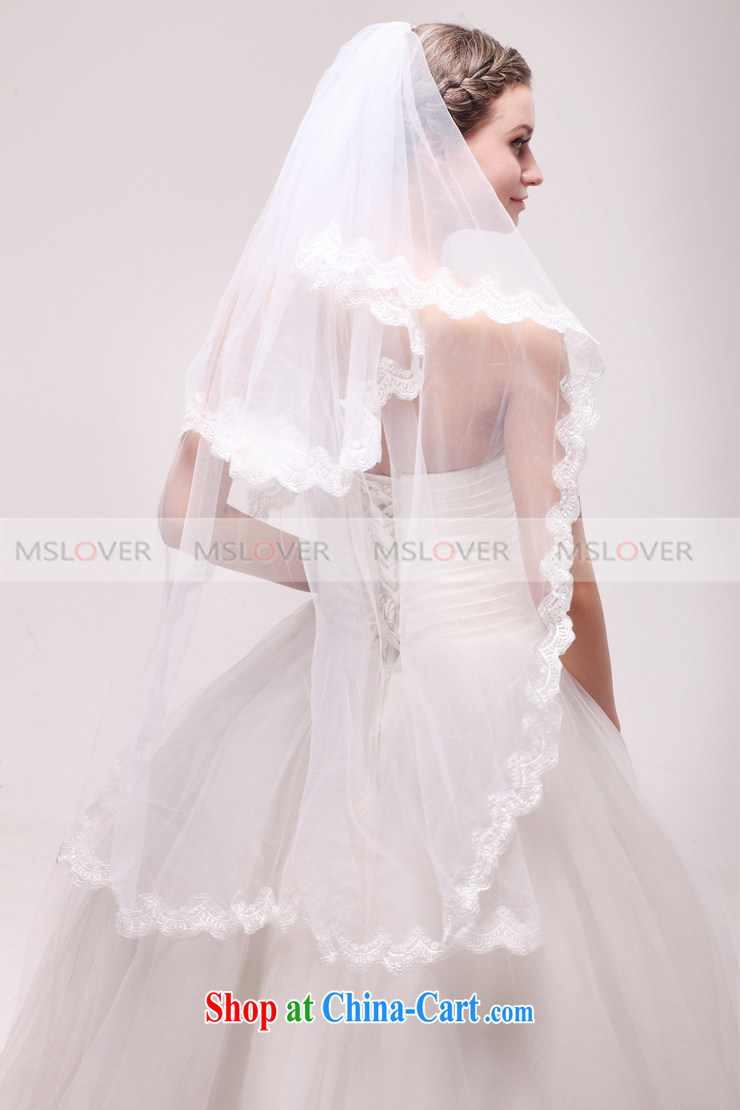 MSLover lace wavy edge 1.1 M double wedding dresses accessories bridal wedding head-dress, ornaments and yarn TS 120,345 white pictures, price, brand platters! Elections are good character, the national distribution, so why buy now enjoy more preferential! Health