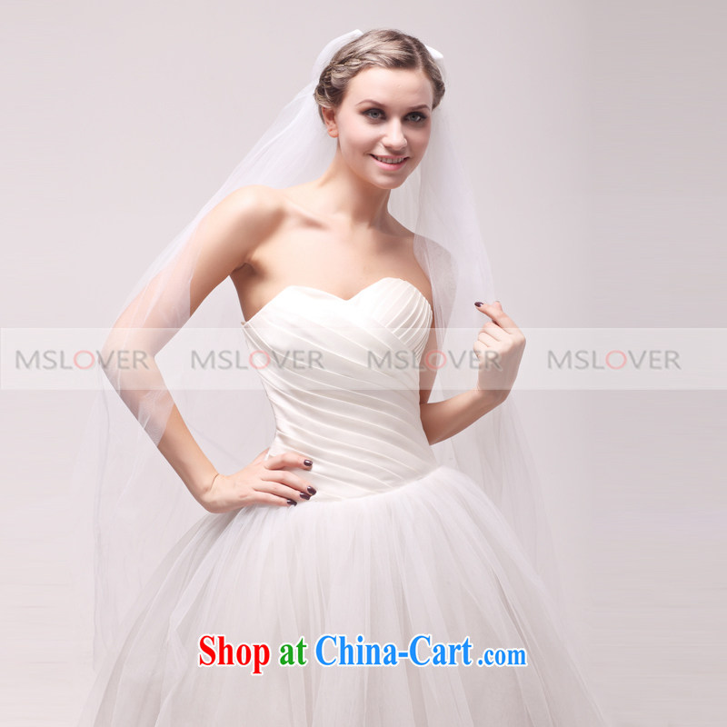 MSLover lovely wooden drill 1.2 M layer 3 wedding dresses accessories marriages and trim the trim long head yarn TS 120,327 white