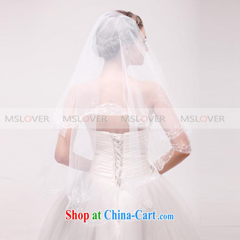 MSLover 1.5 M single layer wedding dresses accessories bridal wedding head-dress, ornaments and yarn TS 120,303 m White, name, Mona Lisa (MSLOVER), shopping on the Internet