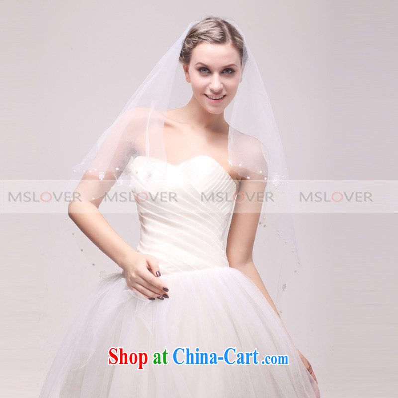 MSLover flowers Pearl edge 1.5 M single layer wedding dresses accessories marriages and ornaments and yarn TS 120,314 m White, name, Elizabeth (MSLOVER), and, on-line shopping
