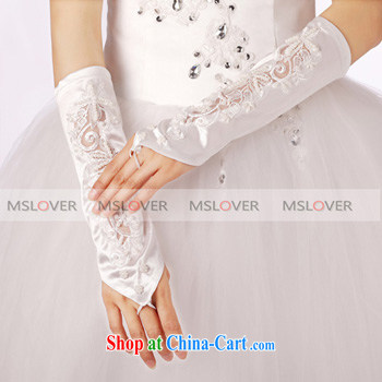 MSLover Satin lace decals nail Pearl refers to the long, Dinner Show bridal wedding gloves wedding dresses accessories ST 1241 white pictures, price, brand platters! Elections are good character, the national distribution, so why buy now enjoy more preferential! Health