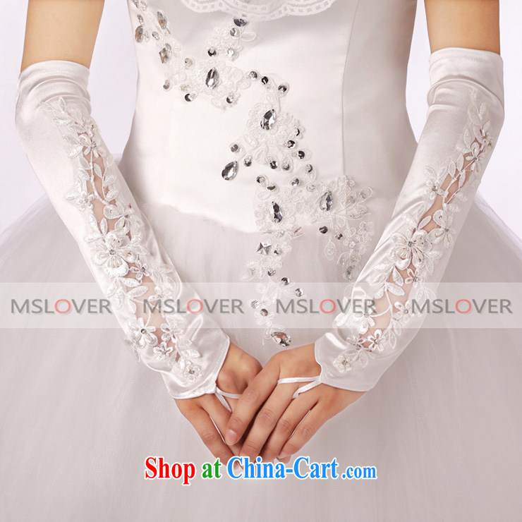 MSLover lace inserts drill Openwork Satin 5 refer to long, bridal wedding gloves wedding accessories 1203 ST white pictures, price, brand platters! Elections are good character, the national distribution, so why buy now enjoy more preferential! Health