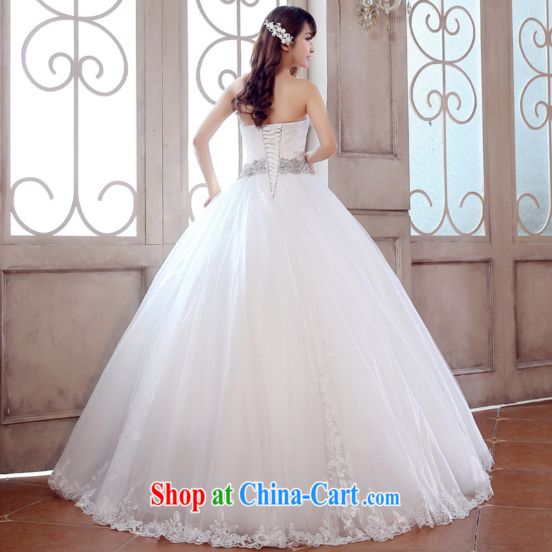 Honeymoon bridal wedding dresses 2015 new Korean wiped chest wedding sweet Princess tied with lace bridal wedding white XL, Honeymoon bridal, shopping on the Internet