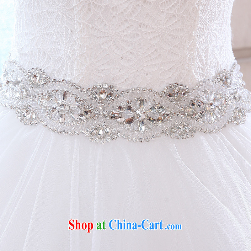 Honeymoon bridal wedding dresses 2015 new Korean wiped chest wedding sweet Princess tied with lace bridal wedding white XL, Honeymoon bridal, shopping on the Internet