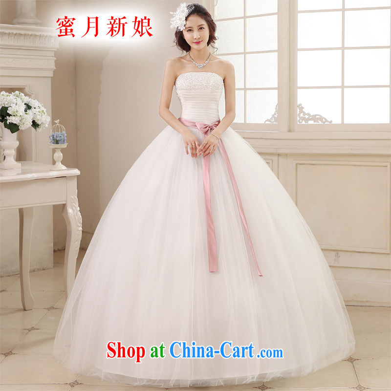 Honeymoon bridal wedding dresses 2015 new Korean version, erase chest wedding with Princess tie wedding white L