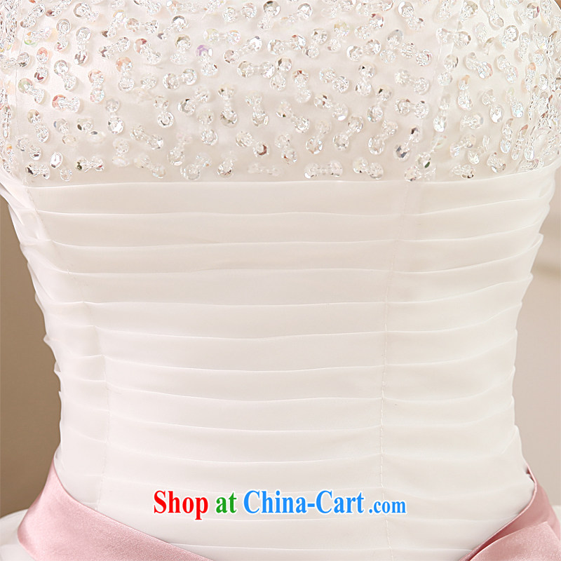 Honeymoon bridal wedding dresses 2015 new Korean version is on-chip erase chest wedding with Princess tie wedding white L, Honeymoon bridal, online shopping