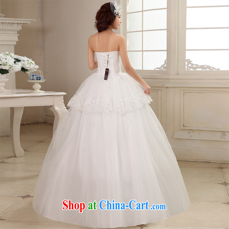 Honeymoon bridal wedding dresses 2015 new Korean lace inserts drill wiped his chest wedding with Princess tie wedding white XL, Honeymoon bridal, shopping on the Internet