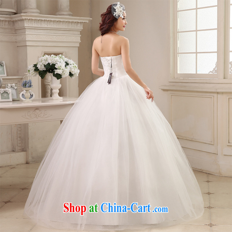 Honeymoon bridal wedding dresses 2015 new Korean wood drill erase chest wedding with Princess tie wedding white XXL, Honeymoon bridal, shopping on the Internet
