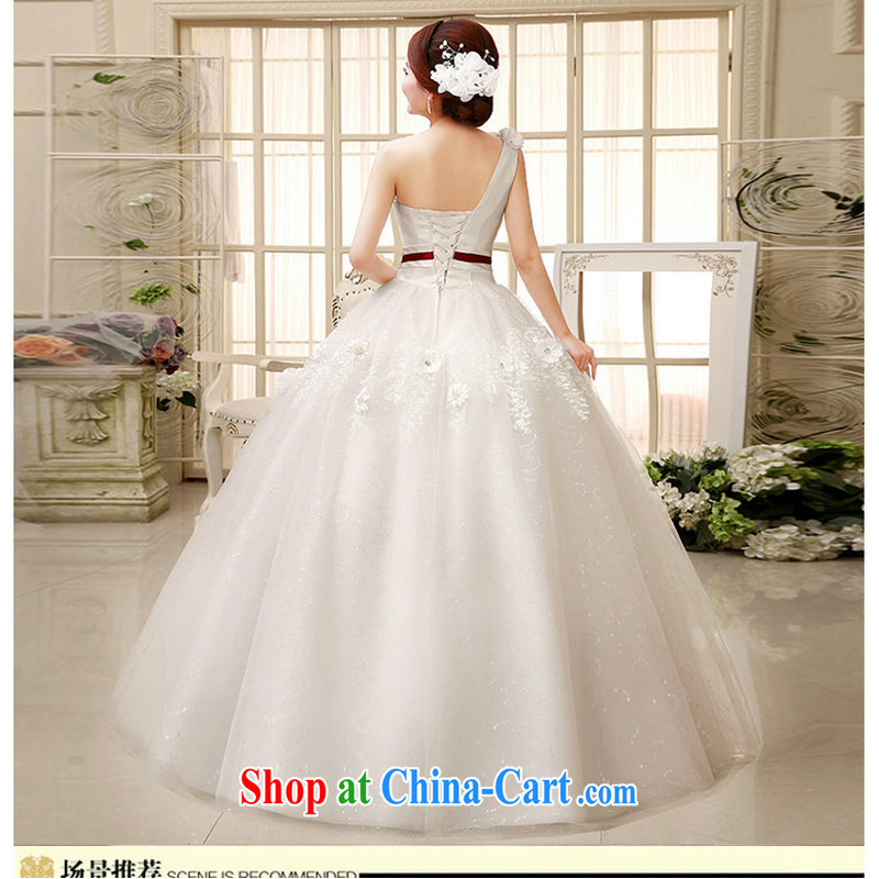 Optimize Philip Wong wedding dresses new 2014 Korean version elegant single shoulder strap beauty white wedding XS 268 white XXL, optimize, and shopping on the Internet