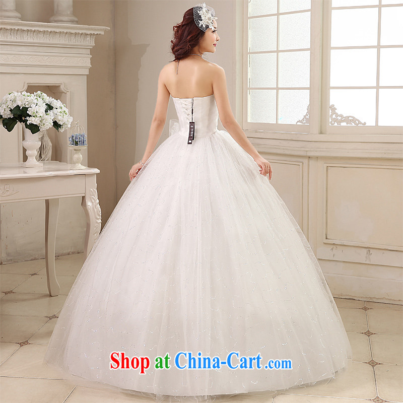 Honeymoon bridal wedding dresses 2015 new Korean wood drill erase chest wedding with Princess tie wedding white XL, Honeymoon bridal, shopping on the Internet