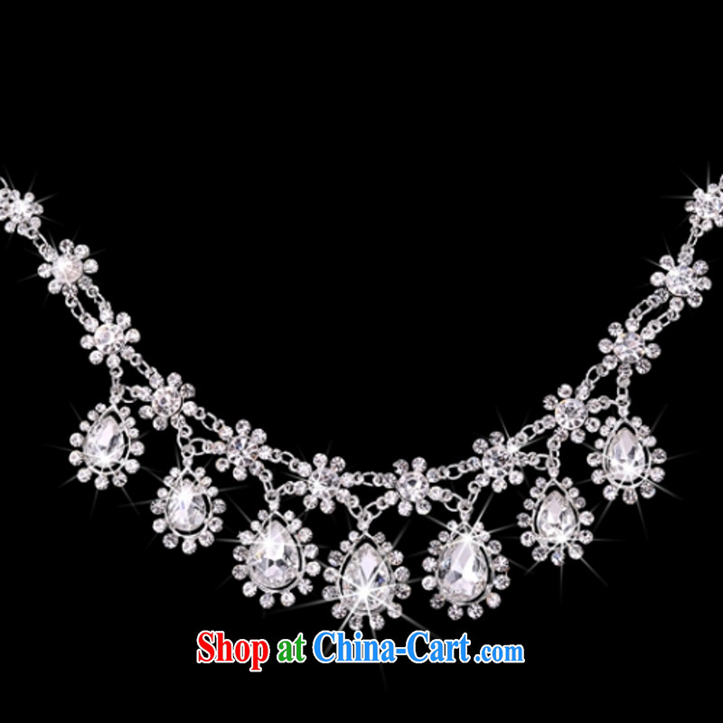 Yong-yan and 2015 new jewelry female Crown necklace earrings A 19 white, Yong-yan good offices, shopping on the Internet