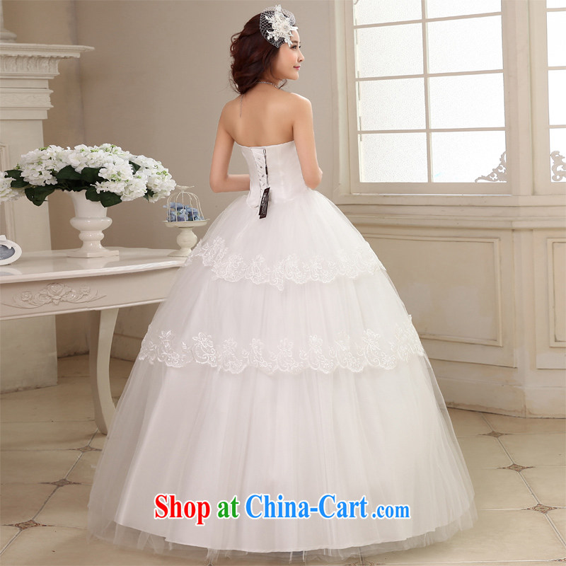 Honeymoon bridal wedding dresses 2015 new Korean lace inserts drill wiped his chest wedding with Princess tie wedding white XL, Honeymoon bridal, shopping on the Internet