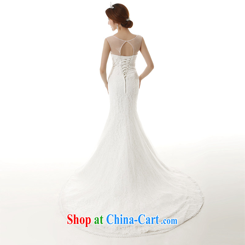 Dirty comics 2015 new lace crowsfoot small tail wedding dresses transparent double-pack shoulder-waist graphics thin package and crowsfoot wedding dresses white tailored, clean animation, shopping on the Internet