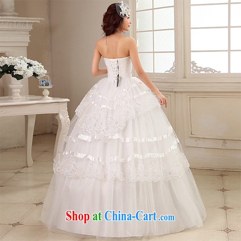 Honeymoon bridal wedding dresses 2015 new water drilling erase chest wedding with straps Princess wedding white XL, Honeymoon bridal, shopping on the Internet