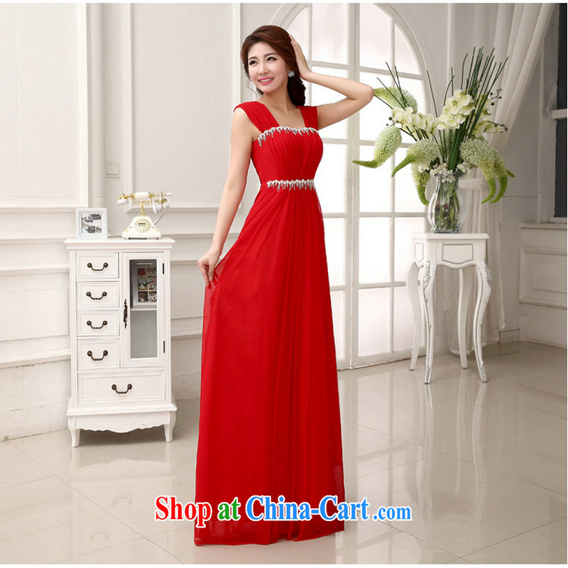 Optimize video 2014 new wedding dresses marriages, long serving toast bridesmaid shoulders graphics thin dress female XS 892 red XXL, optimize, and shopping on the Internet
