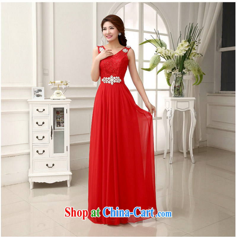 Optimize Hung-minimalist wedding dresses new 2014 Ms. bride shoulders red marriage toast XS serving 658 meat pink XXL, optimize, and shopping on the Internet