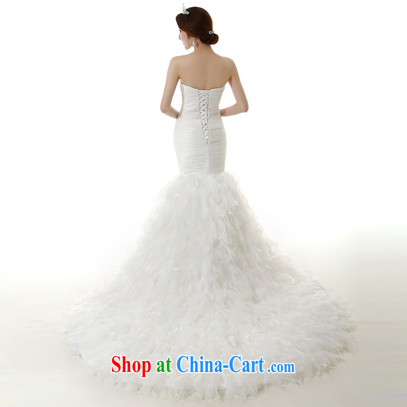 clean and simple definition crowsfoot wedding small tail 2015 new crowsfoot wedding dresses dream fashion petals feather-tail wedding dresses white tailored to clean to roam, and shopping on the Internet