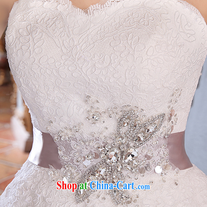 Honeymoon bridal wedding dresses 2015 new lace tie-wedding-tail wedding white XL, Honeymoon bridal, online shopping