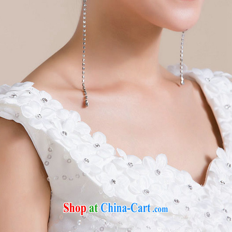 Optimize Philip Wong Yu-hong new strap with a shoulder skirts and flowers and waist stylish and simple wedding dresses XS 7077 white package, optimize, and shopping on the Internet