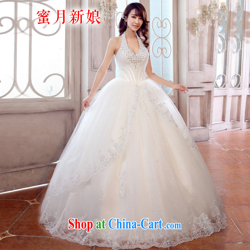 Honeymoon bridal wedding dresses 2015 spring New Products wedding dresses and stylish is also a manual Korean beauty with wedding white XL