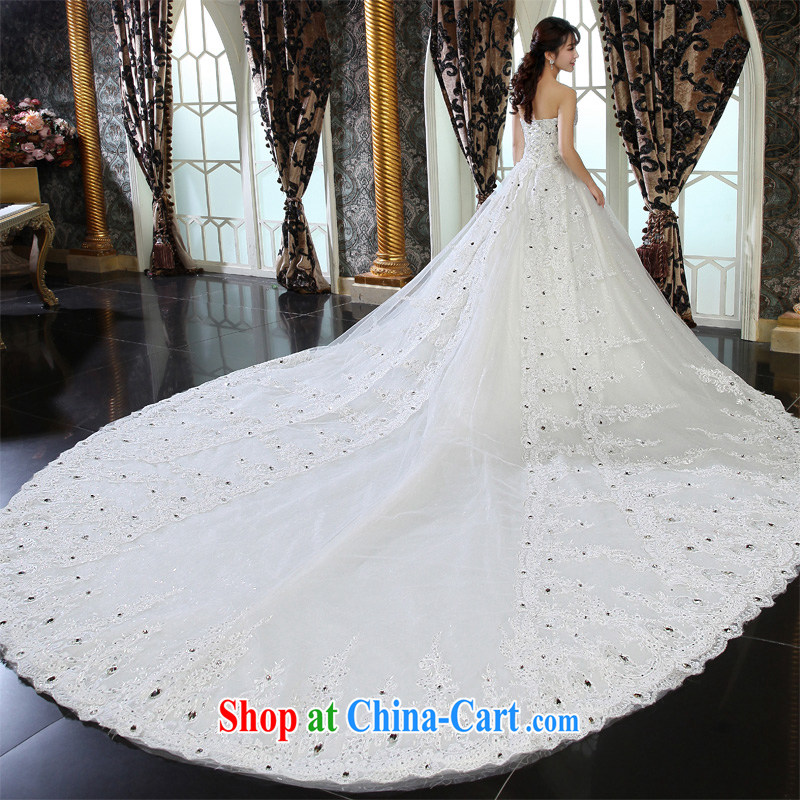 Honeymoon bridal wedding dresses 2015 new dream lace tail wedding Princess wedding white XL, Honeymoon bridal, shopping on the Internet
