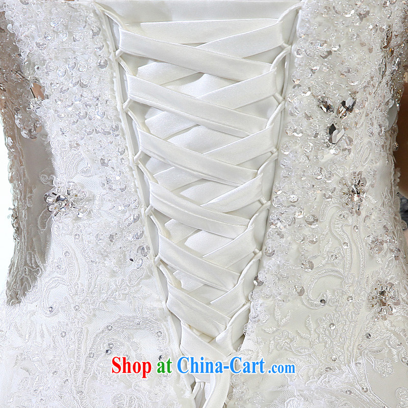 Honeymoon bridal wedding dresses 2015 new dream lace tail wedding Princess wedding white XL, Honeymoon bridal, shopping on the Internet