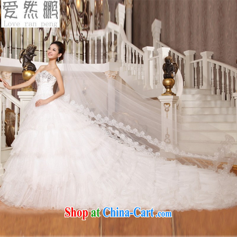 Love so Peng-2015, luxurious tail wedding dresses long-tail Korean bridal wedding dresses Noble and elegant buy the model 3 piece set