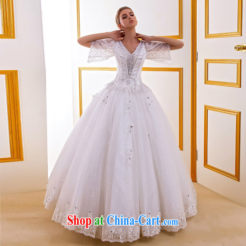 The bride's 2015 New royal wedding hand beaded light drill wedding 5 sub-cuff lace wedding 539 S, the bride, shopping on the Internet