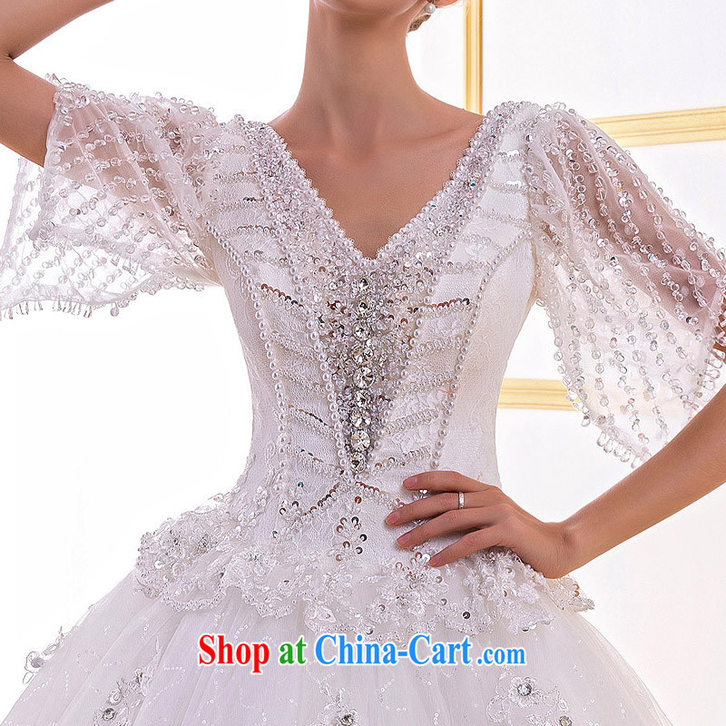 The bride's 2015 New royal wedding hand beaded light drill wedding 5 sub-cuff lace wedding 539 S, the bride, shopping on the Internet