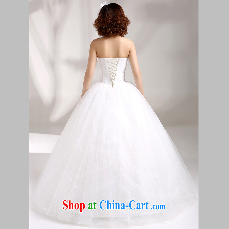 7 color 7 tone Korean version 2015 new sweet Princess Mary Magdalene chest wedding marriages and leisurely wedding dresses H 008 white tailored to 7-Color 7 tone, shopping on the Internet