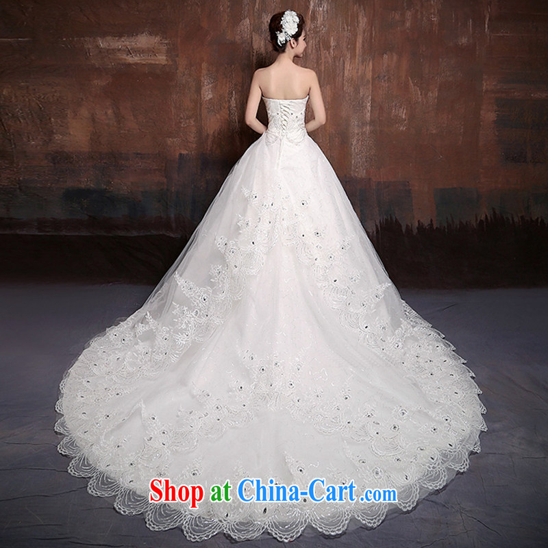 7 color 7 tone Korean version of the new, 2015 bridal Super Deluxe Big-tail wedding-waist graphics thin smears chest wedding dresses H 009 white tailored to 7-Color 7 tone, shopping on the Internet