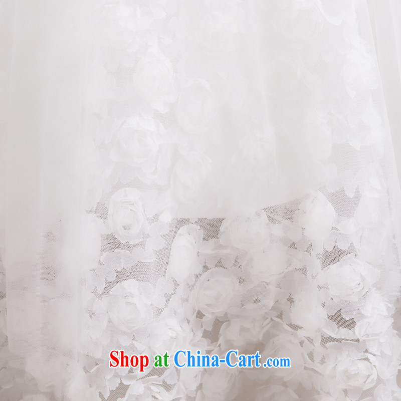 7 color 7 tone Korean 2015 new marriages white tie with bare chest sweet Princess lace graphics thin wedding dresses H 011 white tailored to 7-Color 7 tone, shopping on the Internet