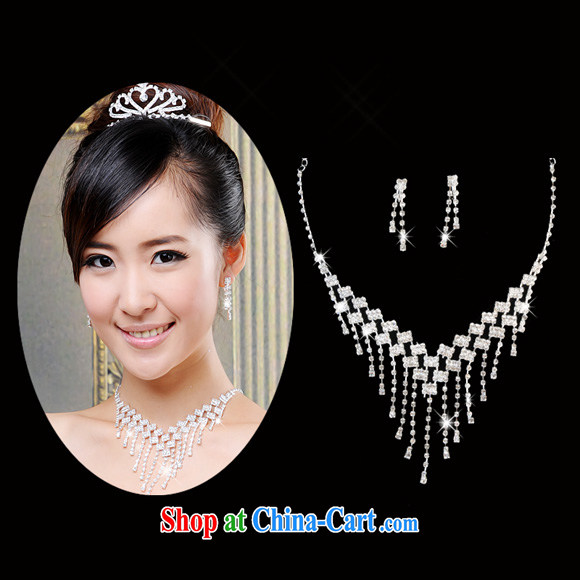 Honeymoon bridal wedding jewelry bridal water diamond necklace bridal suite link bridal jewelry wedding necklace earrings white pictures, price, brand platters! Elections are good character, the national distribution, so why buy now enjoy more preferential! Health