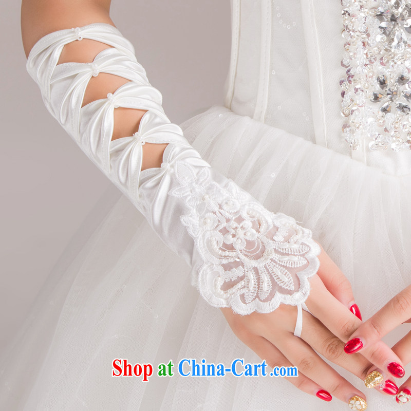 7 color 7 tone 4 party embroidered Satin no means biological empty gloves wedding dresses long gloves wedding accessories S 001 white, code, and 7-Color 7 tone, shopping on the Internet