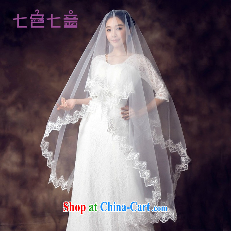 7 color 7 tone 2015 new ultra-long 3M lace and legal marriages wedding accessories bridal headdress and yarn T 001 white are code, 7-Color 7 tone, shopping on the Internet